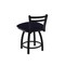 Holland Bar Stool Co 18" Low Back Swivel Vanity Stool, Black Wrinkle, Canter Twilight Seat 41118BW002 - alternate 2